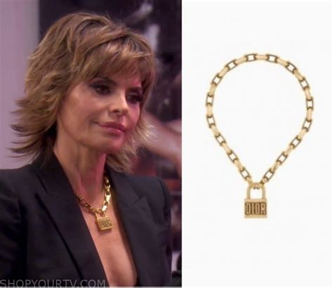 dior lock necklace lisa rinna